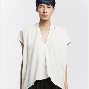 Miranda Bennett Natural Silk Noil Everyday Top in Size One